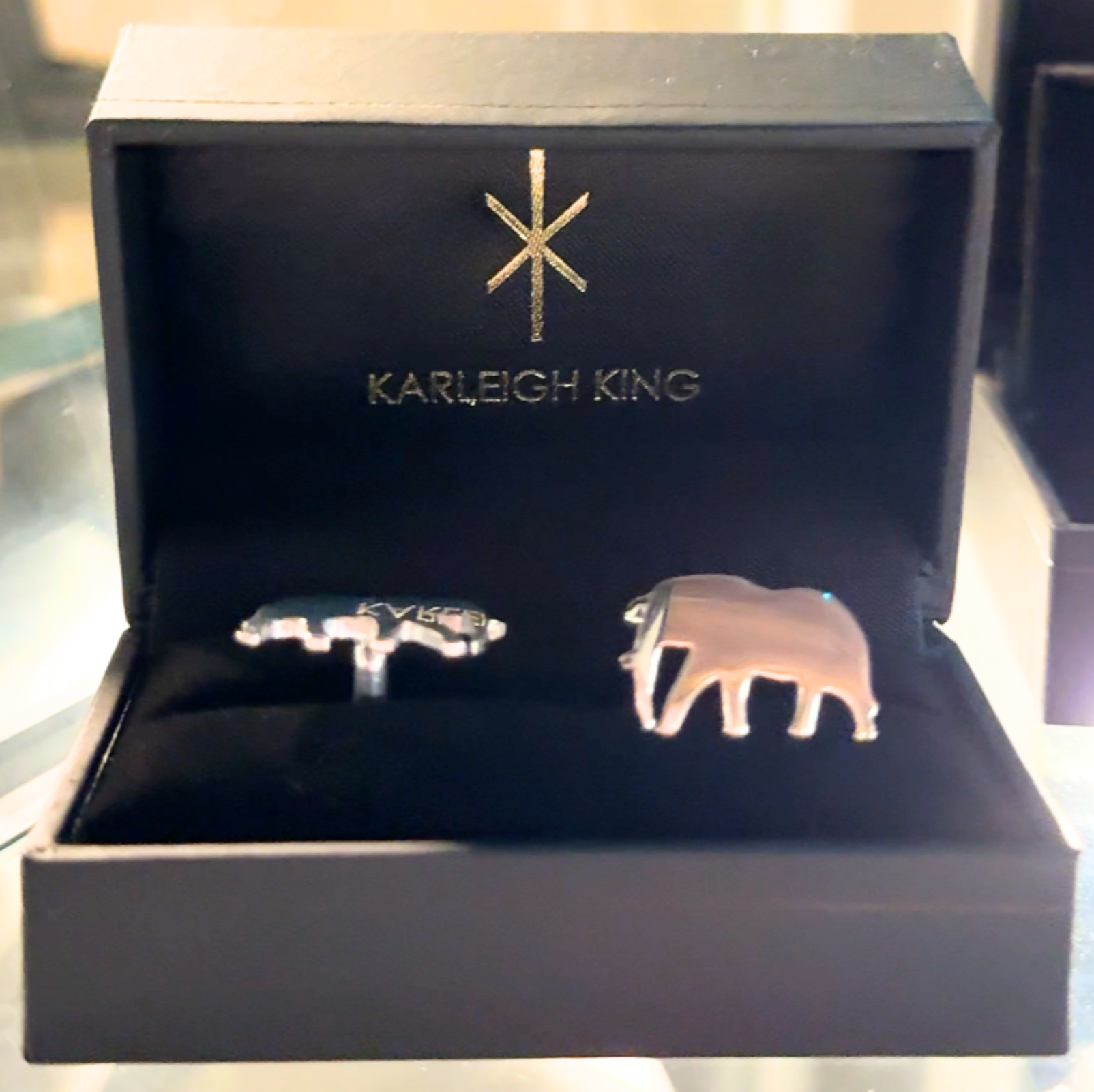 Sterling Silver African Elephant Cufflinks