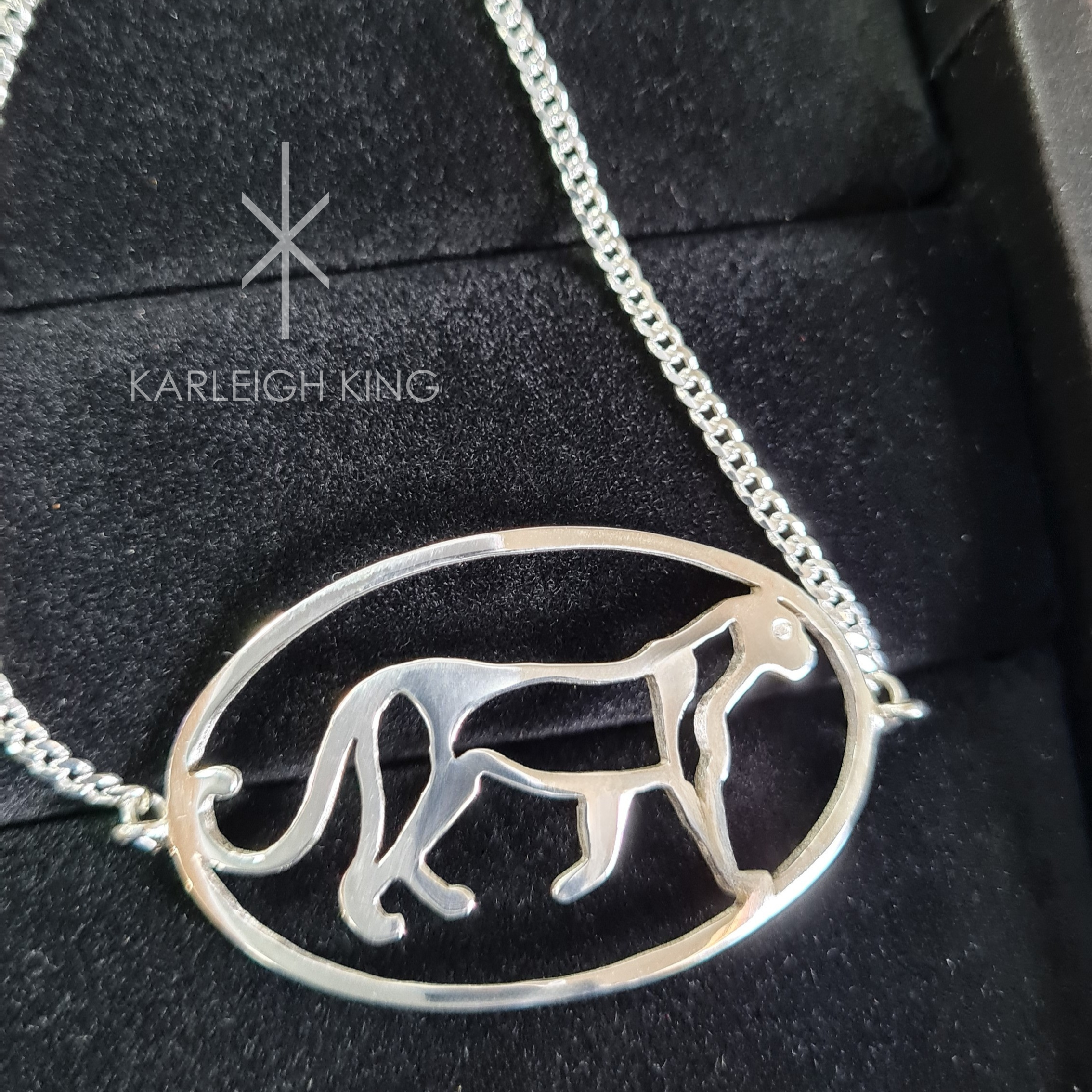Sterling Silver African Leopard Bracelet with Diamond Eye